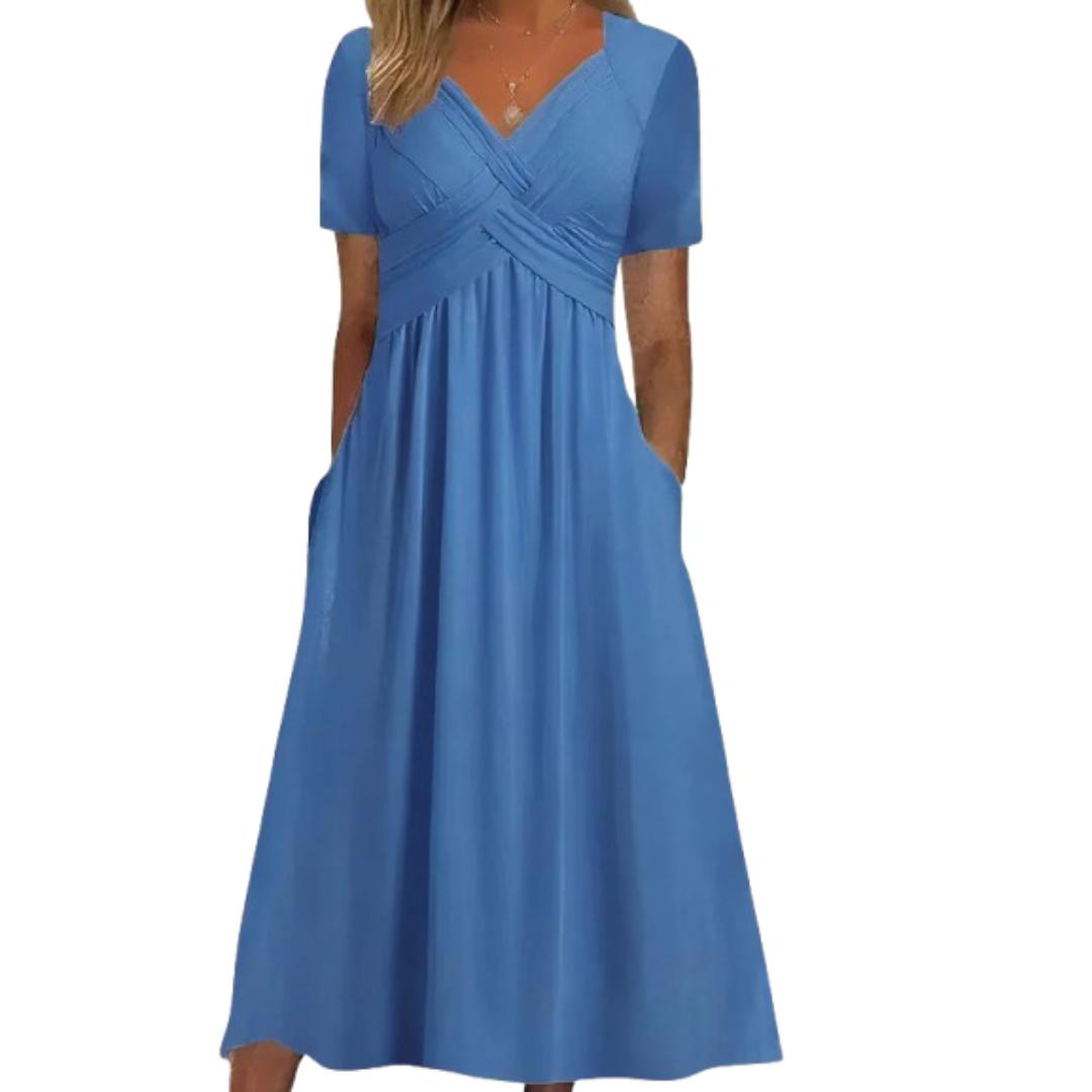 Elegant Women's V-Neck Wrap Dress