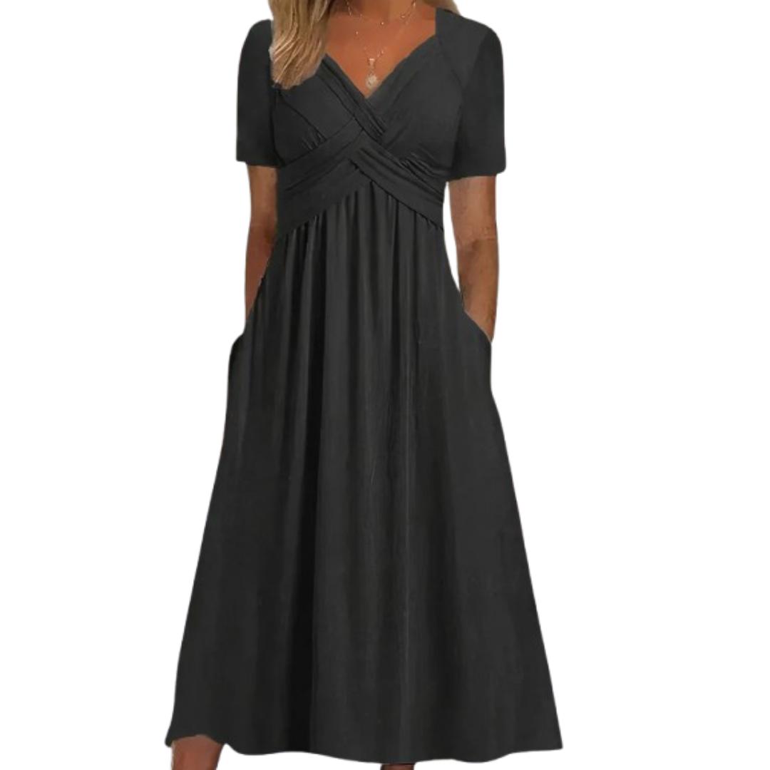 Elegant Women's V-Neck Wrap Dress