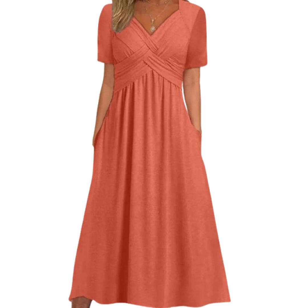 Elegant Women's V-Neck Wrap Dress