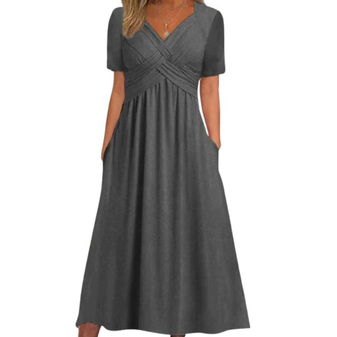 Elegant Women's V-Neck Wrap Dress