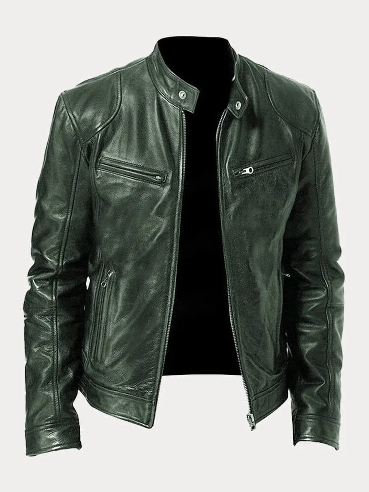 Patrick | Classic Faux Leather Jacket for Men