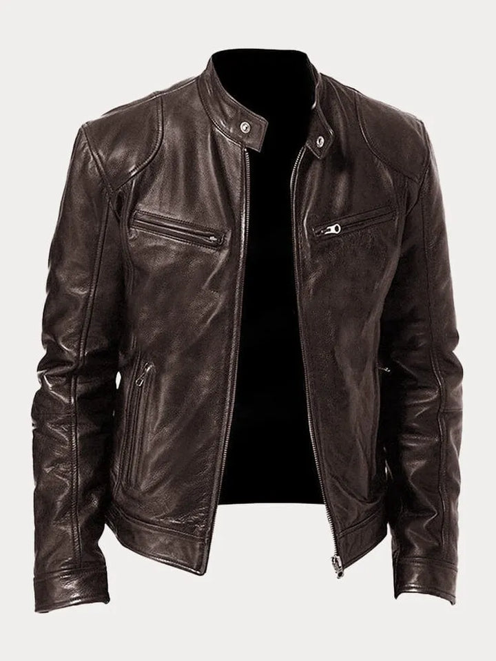 Patrick | Classic Faux Leather Jacket for Men