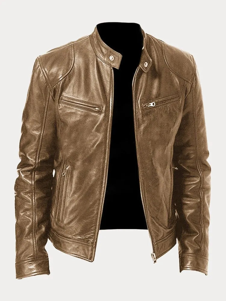 Patrick | Classic Faux Leather Jacket for Men