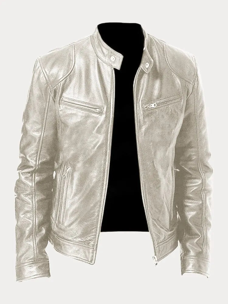 Patrick | Classic Faux Leather Jacket for Men