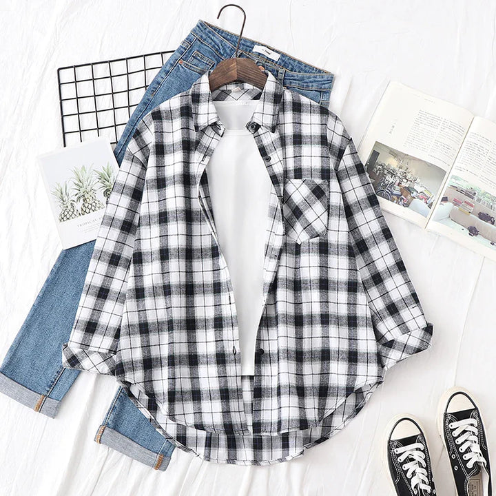 Jordyn™ | Casual Check Shirt in College Style