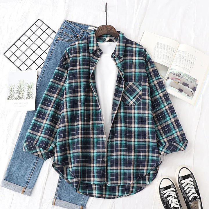 Jordyn™ | Casual Check Shirt in College Style