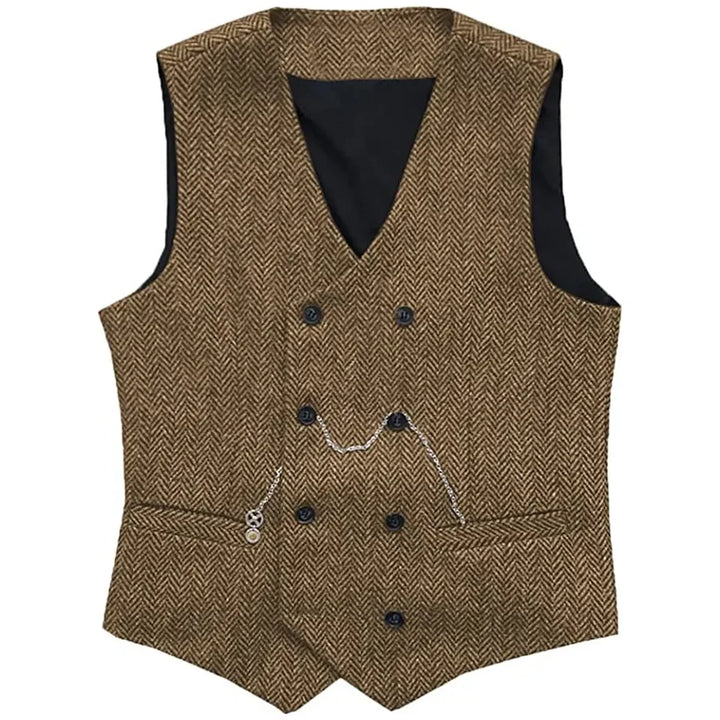 Arnold | Classic Tweed Double-Breasted Suit Vest Tuxedo