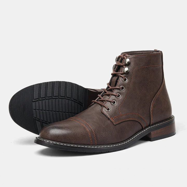 Caesar | Vintage Derby Boots with Cap-Toe