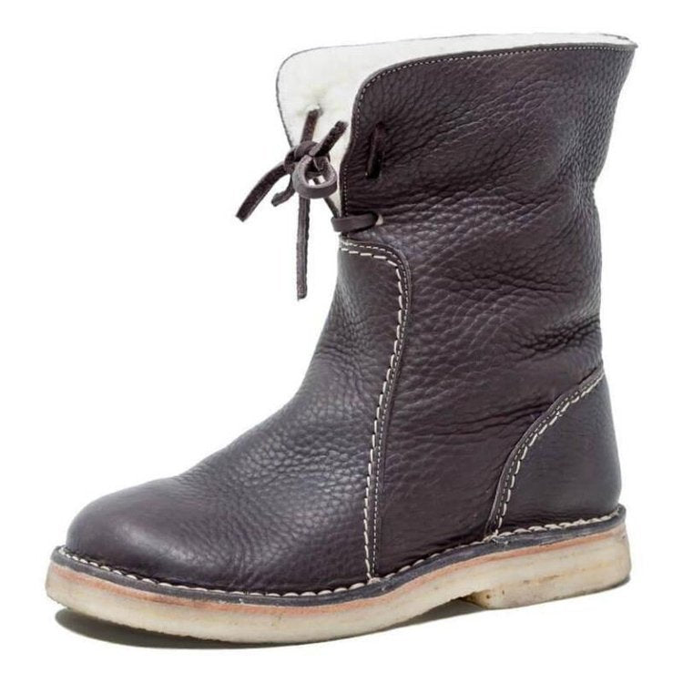 Elegant Women’s Lace-Up Winter Boots