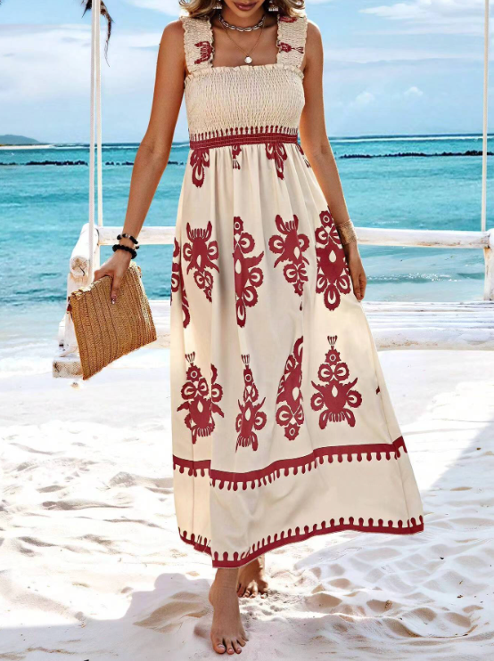 Women's Bohemian Sleeveless Long Summer Dress