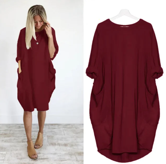 Casual Loose T-Shirt Dress for Women