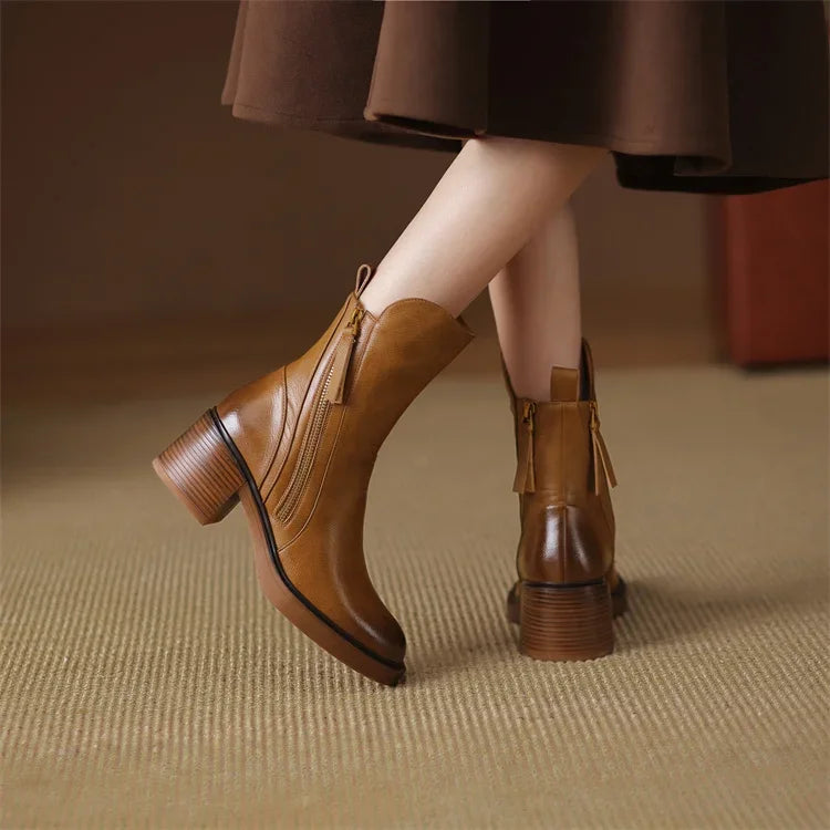 Adalina | Leather Ankle Boots