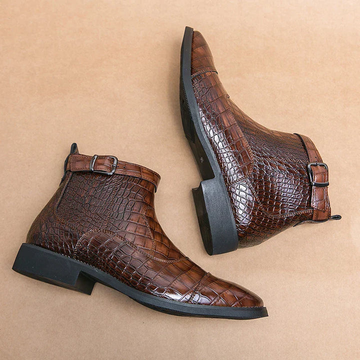 Allen | Leather Buckle Boots