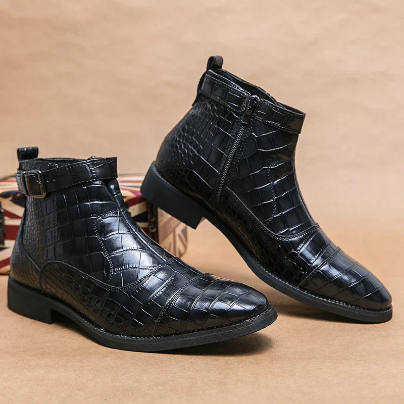 Allen | Leather Buckle Boots