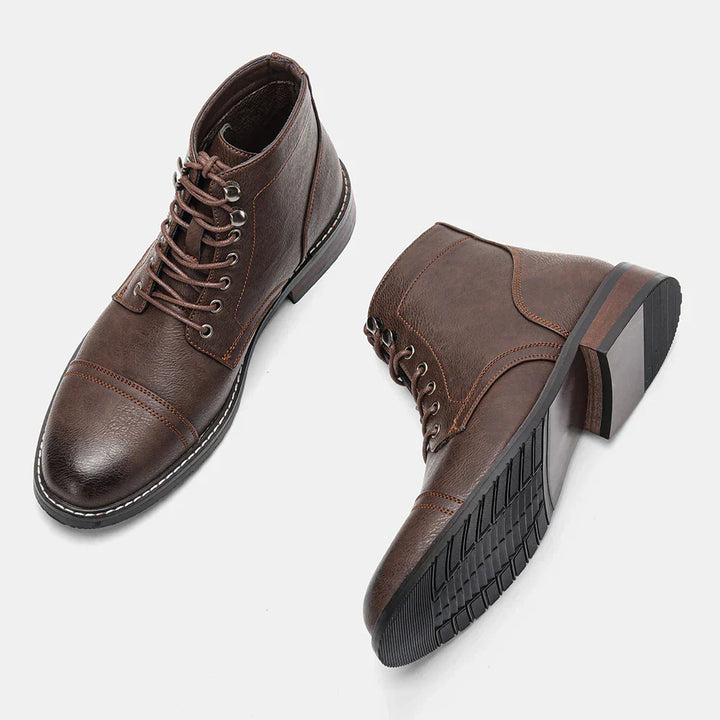 Caesar | Vintage Derby Boots with Cap-Toe