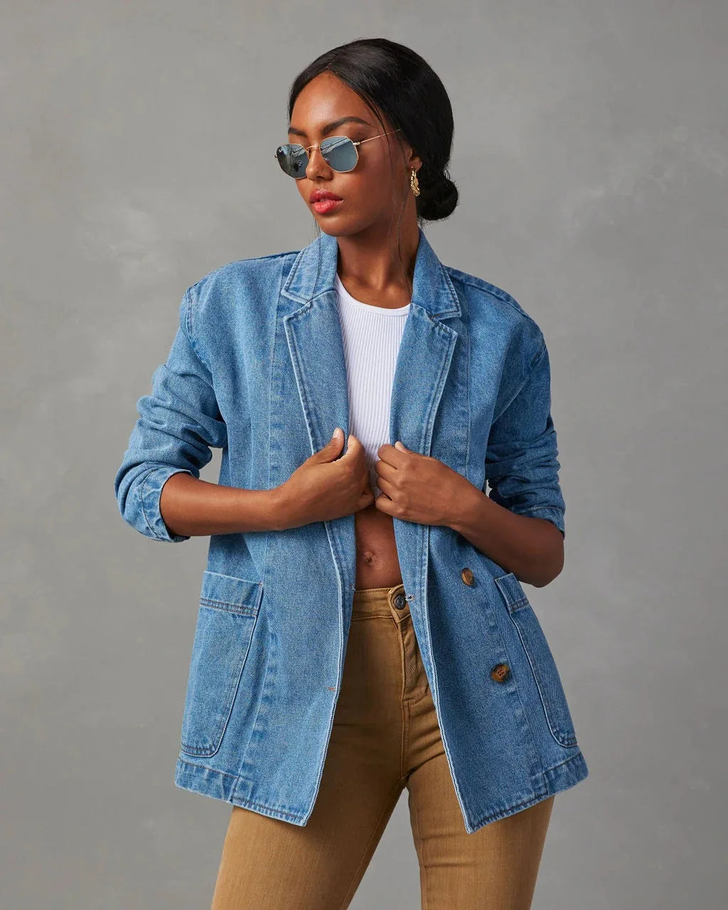 Ethelreda | Chic Denim Blazer