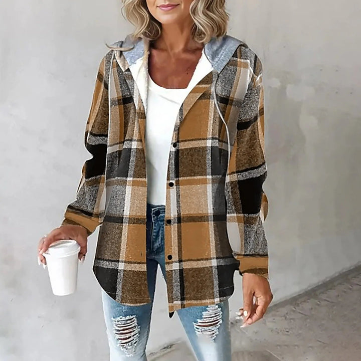 Kristen | Cozy Hooded Checked Jacket