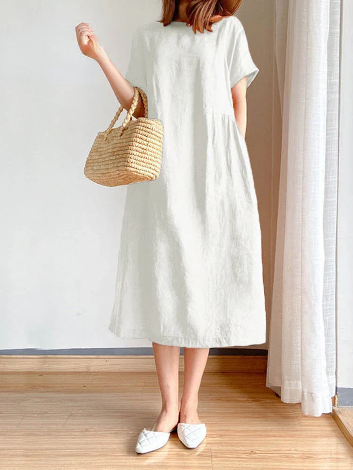 Casual Loose A-Line Midi Dress for Women