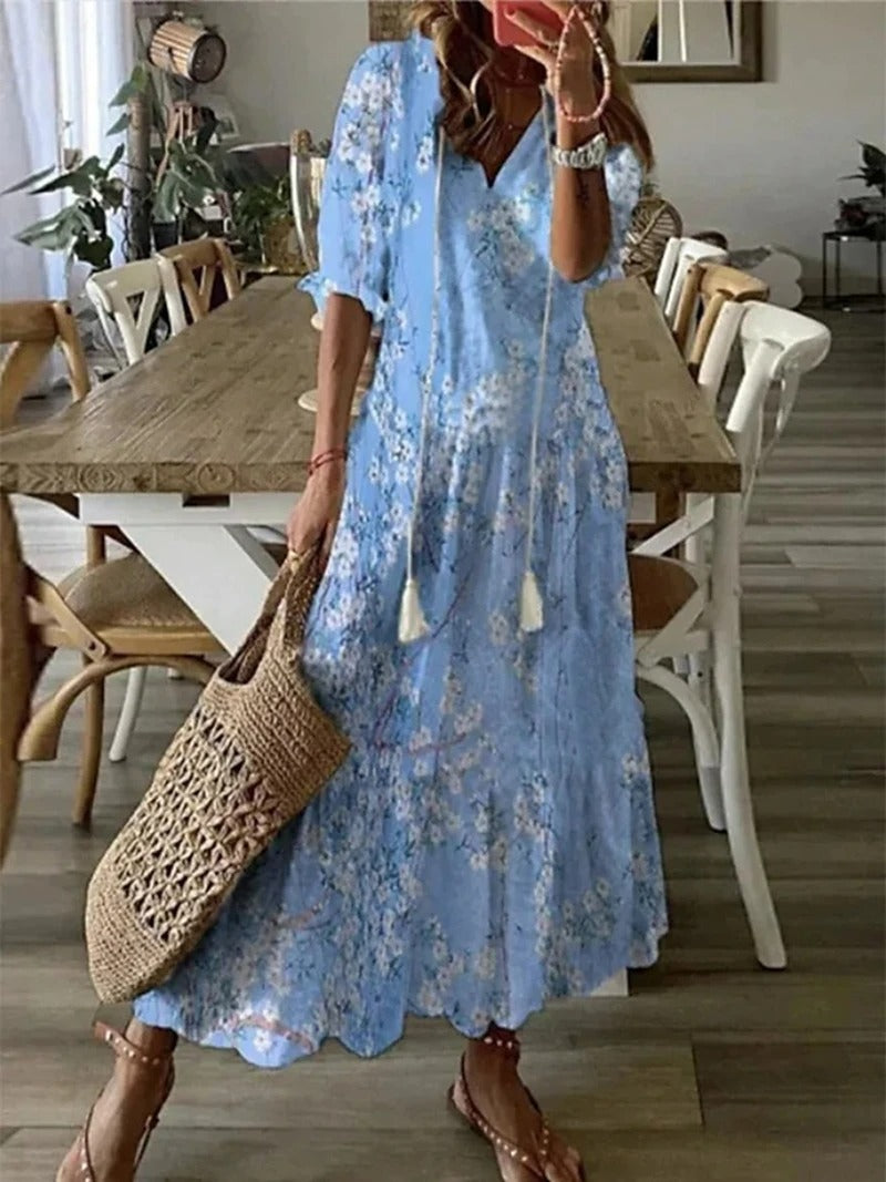 Boho Print Maxi Dress for Women