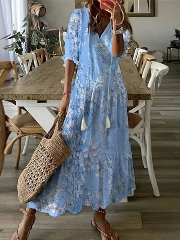 Boho Print Maxi Dress for Women