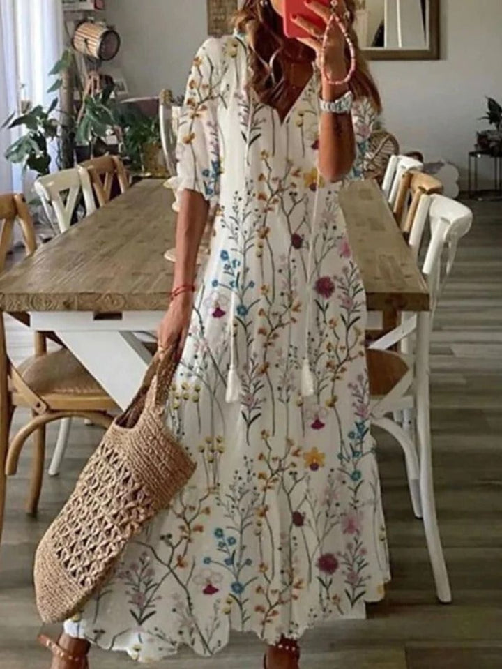 Boho Print Maxi Dress for Women