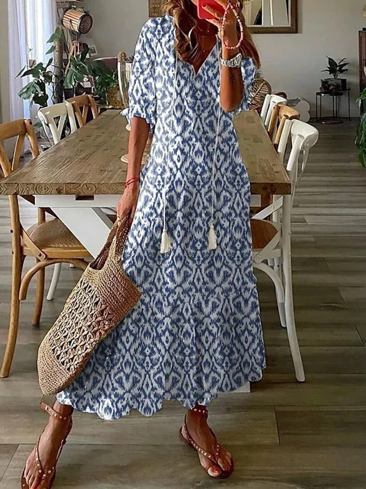 Boho Print Maxi Dress for Women