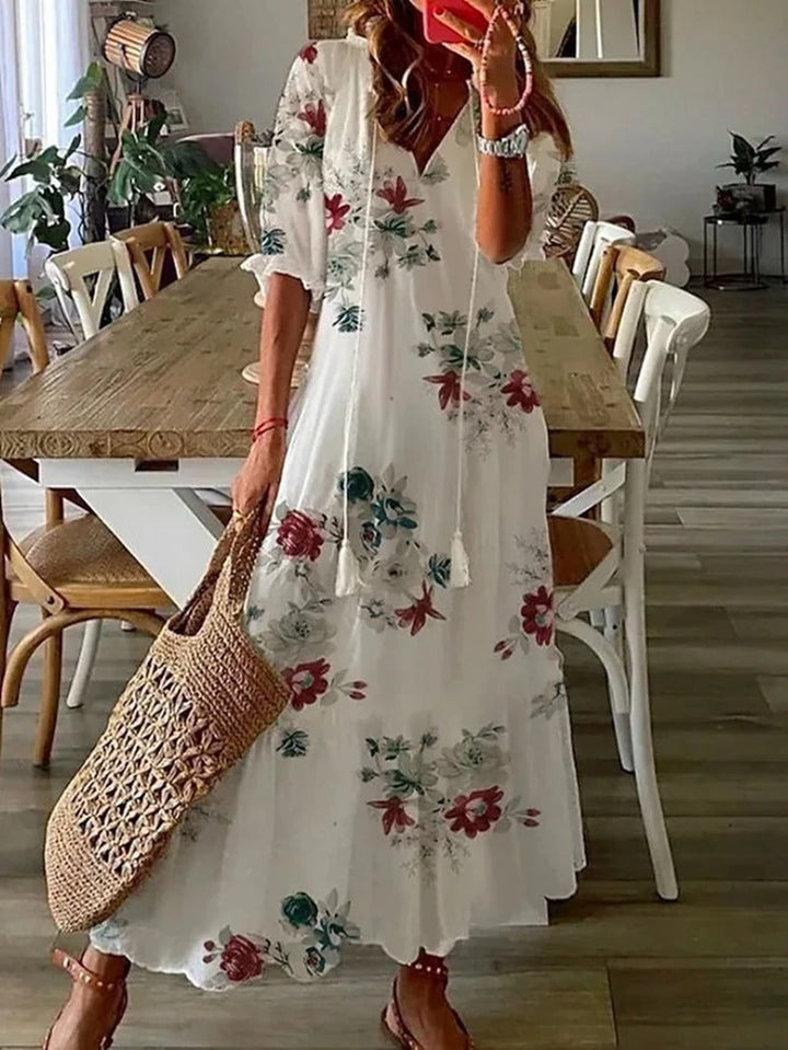 Boho Print Maxi Dress for Women