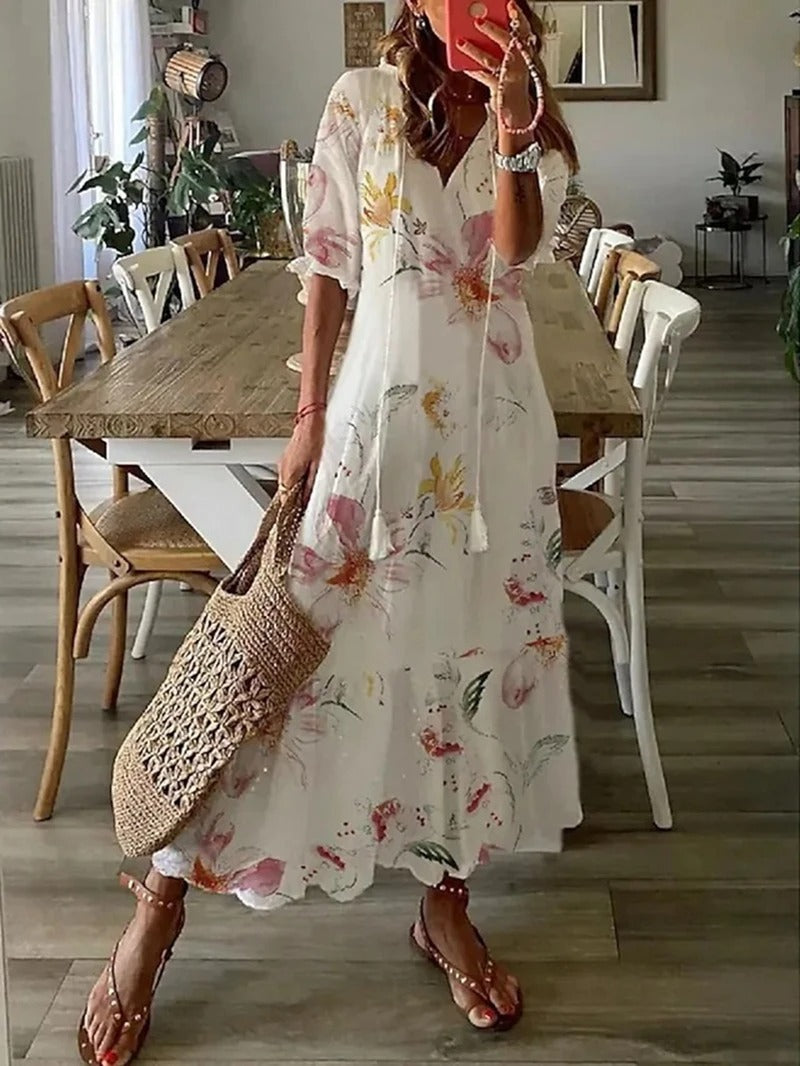 Boho Print Maxi Dress for Women