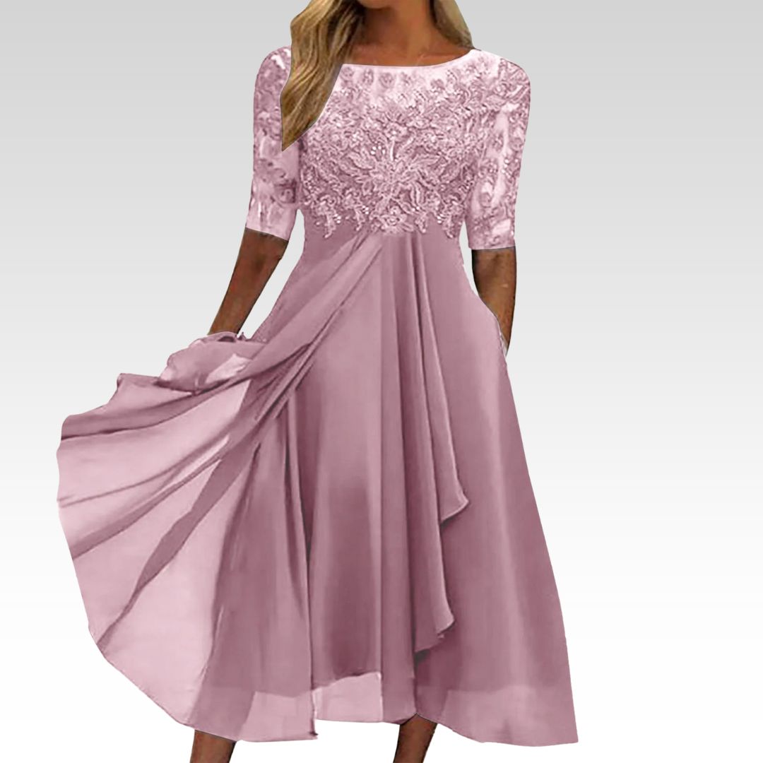 Donzaleigh | Elegant Lace Accent Dress for Special Occasions