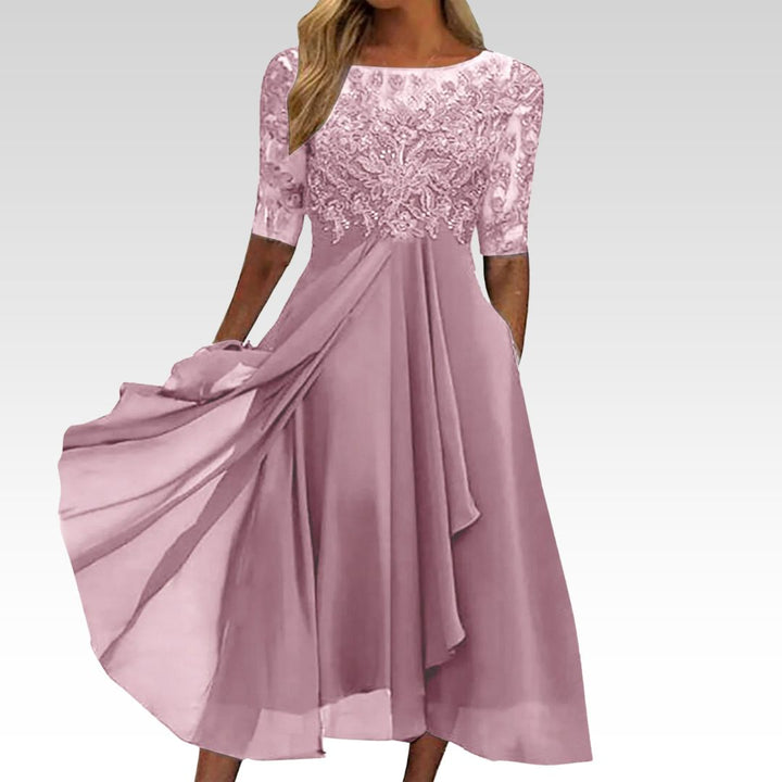Donzaleigh | Elegant Lace Accent Dress for Special Occasions