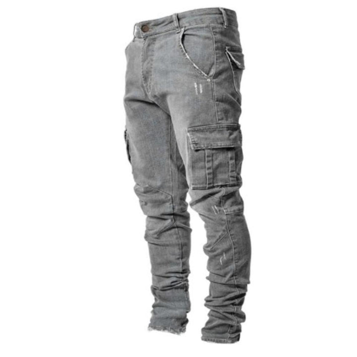 Men's Multi-Pocket Denim Cargo Pants