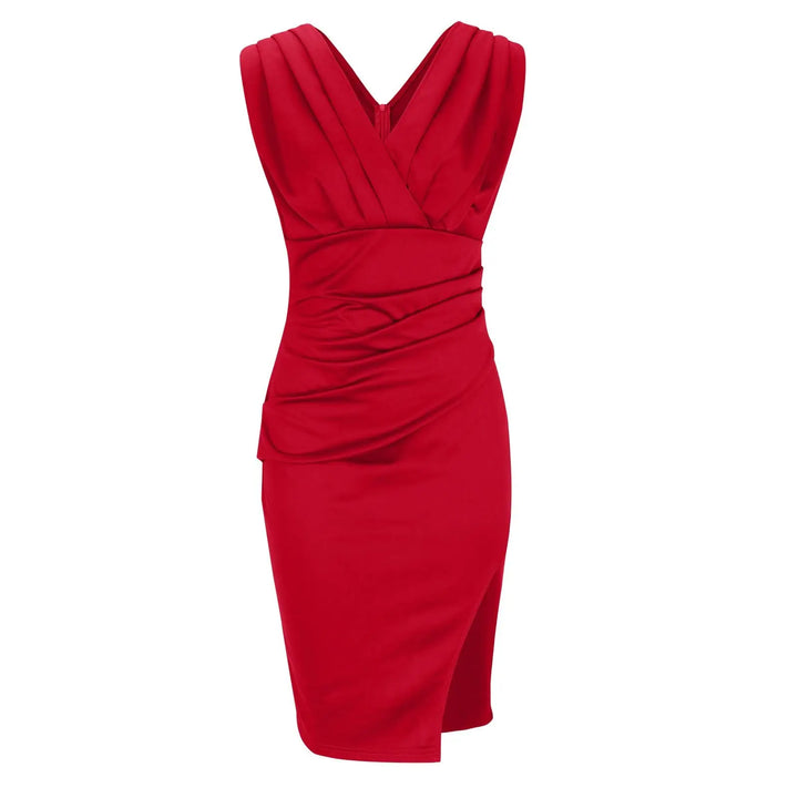 Wrap-Front Midi Dress for Women