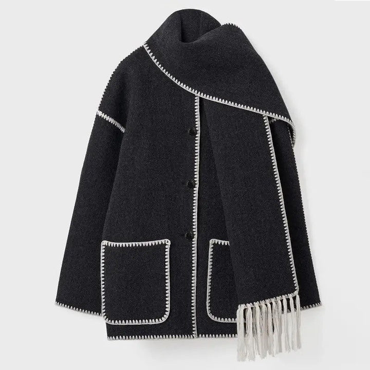 Ginny | Elegant Coat with Matching Scarf