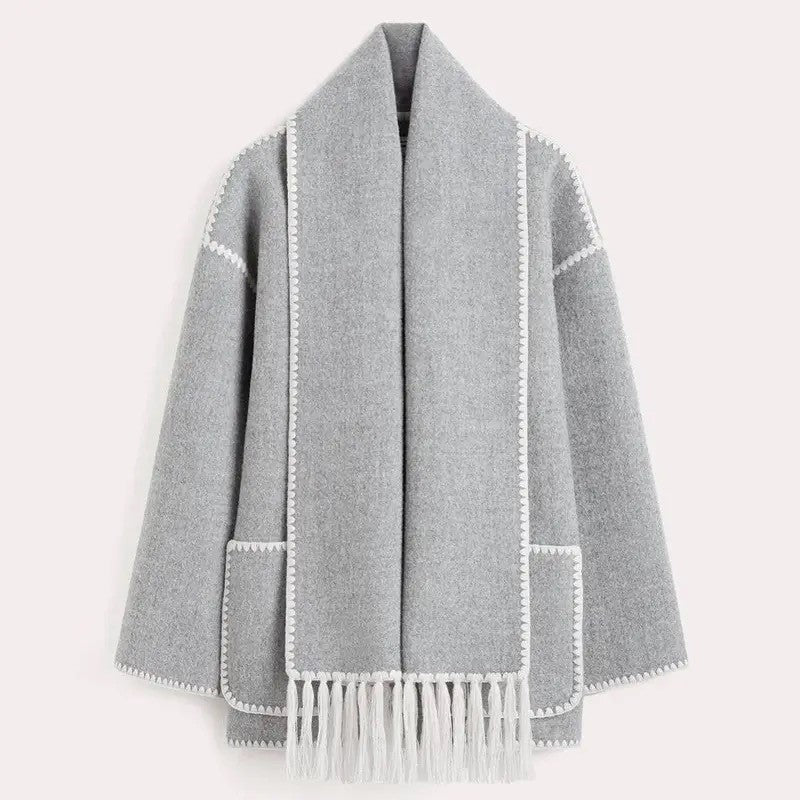 Ginny | Elegant Coat with Matching Scarf