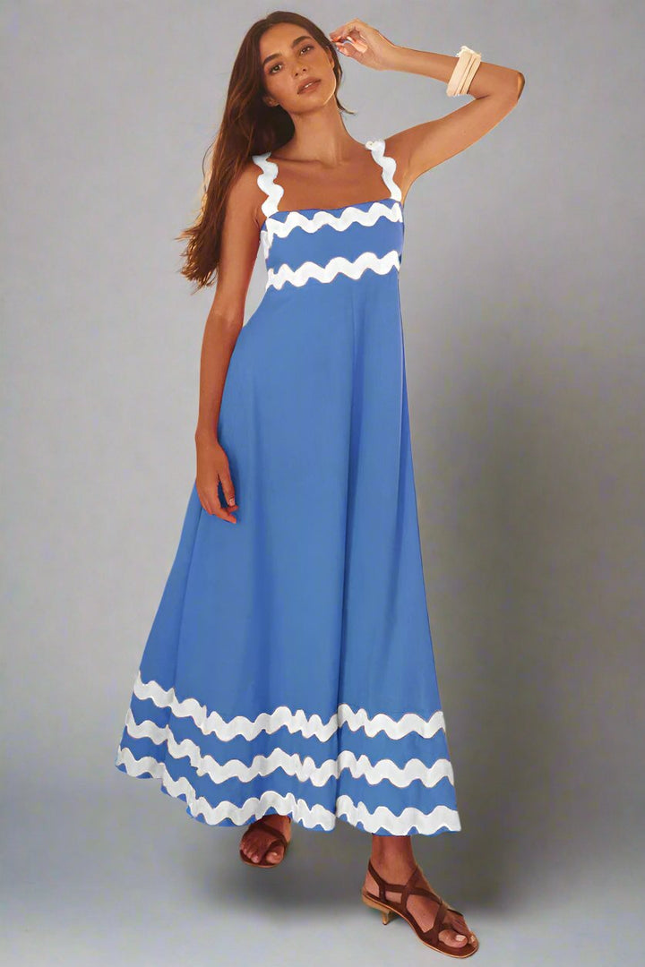 Elegant Swirl Pattern Dress For Women