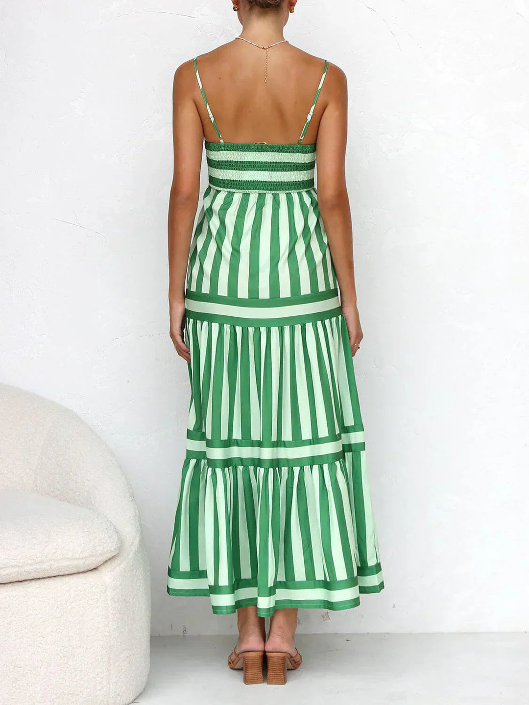 Trendy Striped Maxi Dress For Women