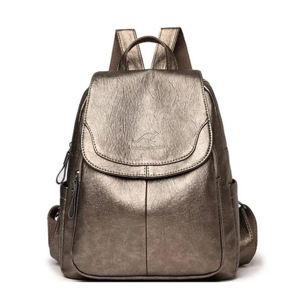 Women's Leather Casual Backpack