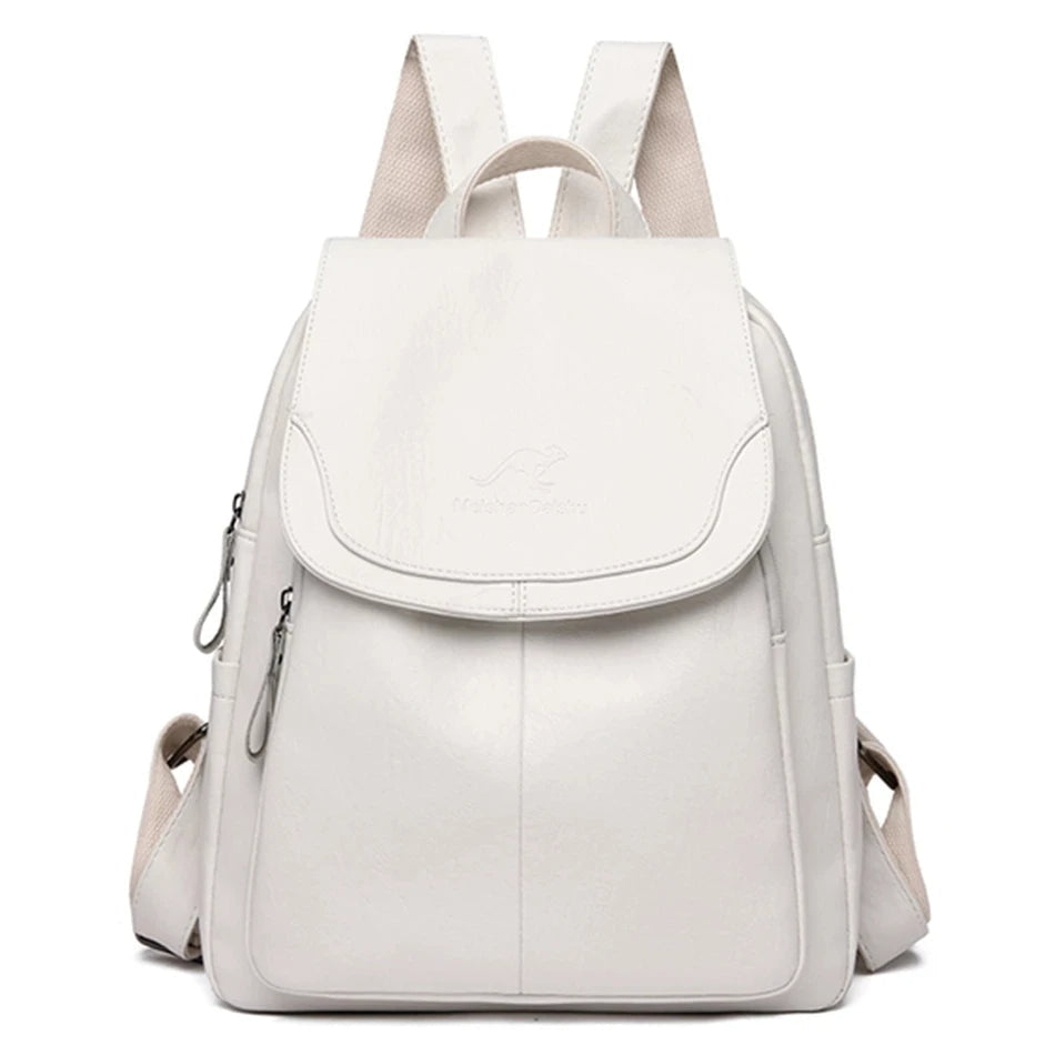 Women's Leather Casual Backpack