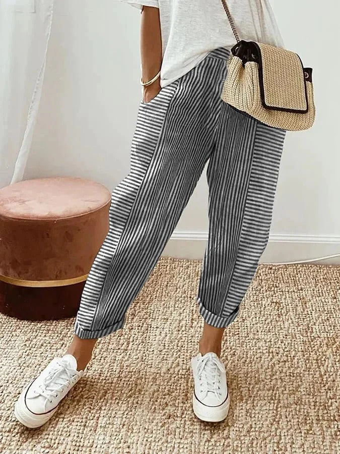 Germaine | Striped Casual Trousers