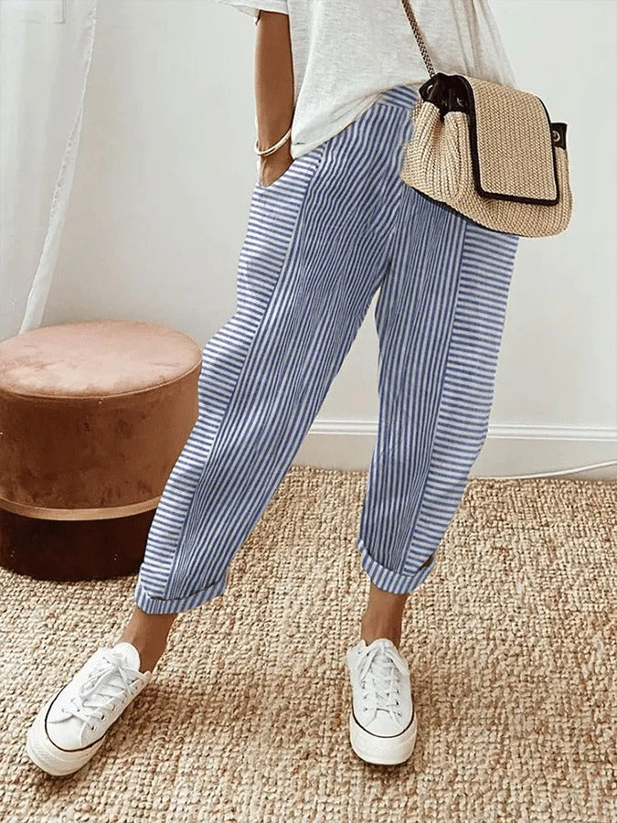 Germaine | Striped Casual Trousers