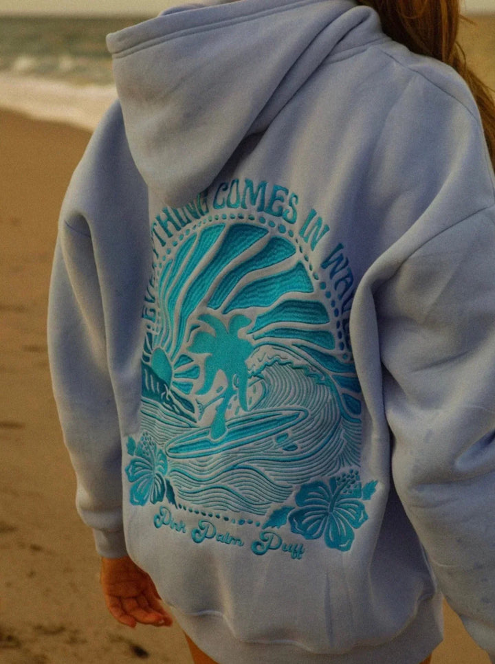 Women's Stylish Sunshine Embroidered O-Neck Hoodie