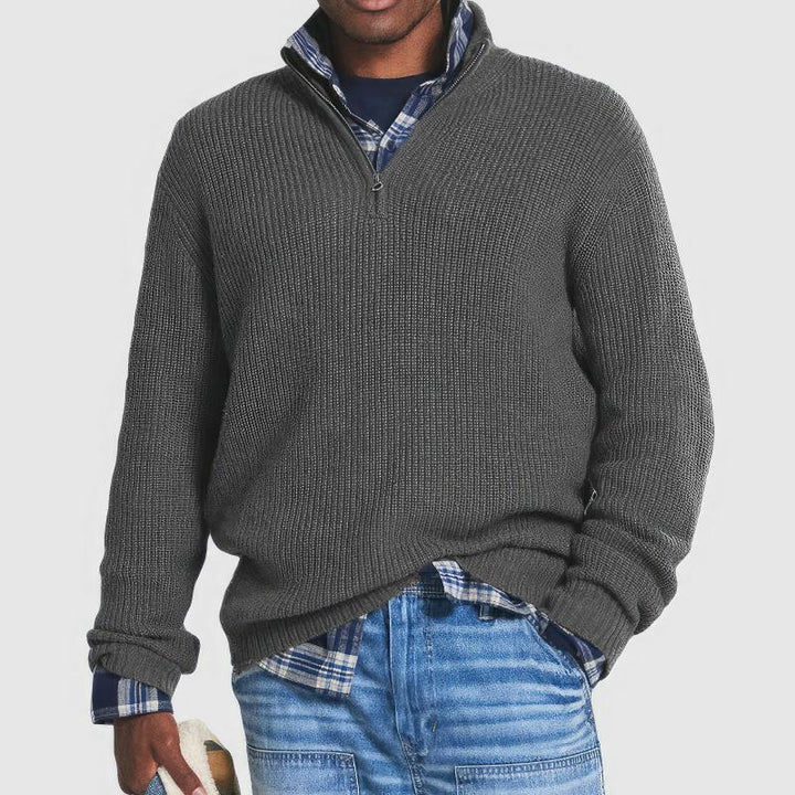 Abel | Knitted Sweater With Zipper For Men