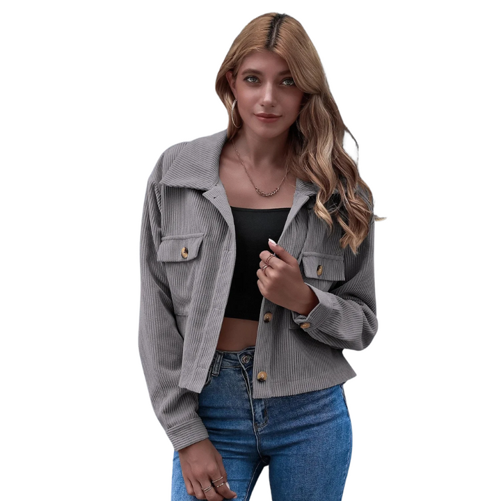 Women's Corduroy Button-Up Jacket