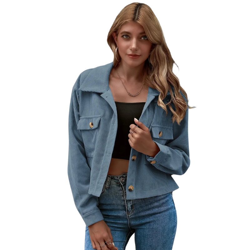 Women's Corduroy Button-Up Jacket