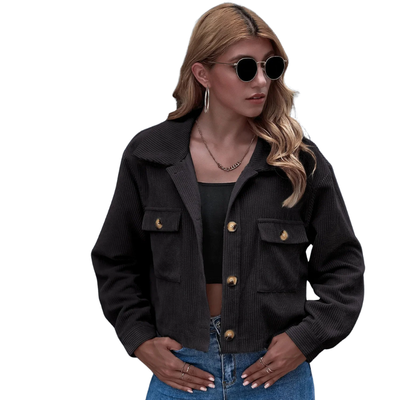 Women's Corduroy Button-Up Jacket