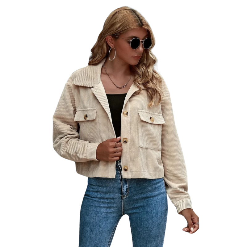 Women's Corduroy Button-Up Jacket