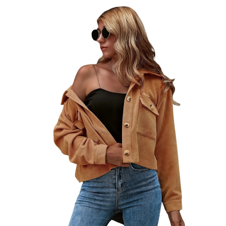 Women's Corduroy Button-Up Jacket