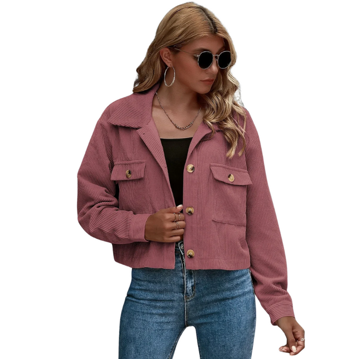 Women's Corduroy Button-Up Jacket