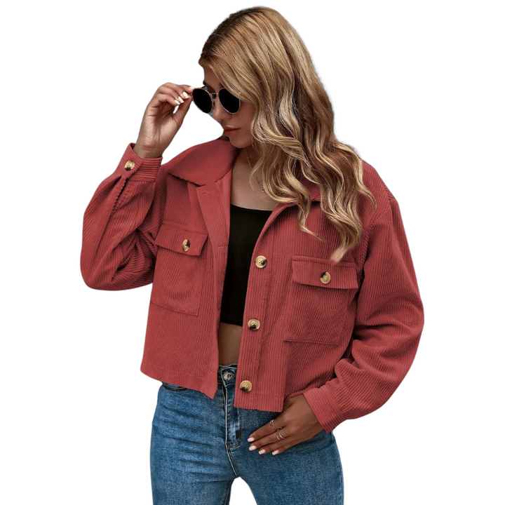 Women's Corduroy Button-Up Jacket