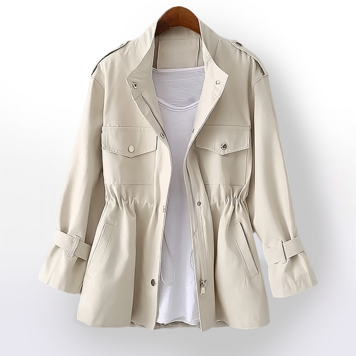 Stylish Stand Collar Trench Coat for Women